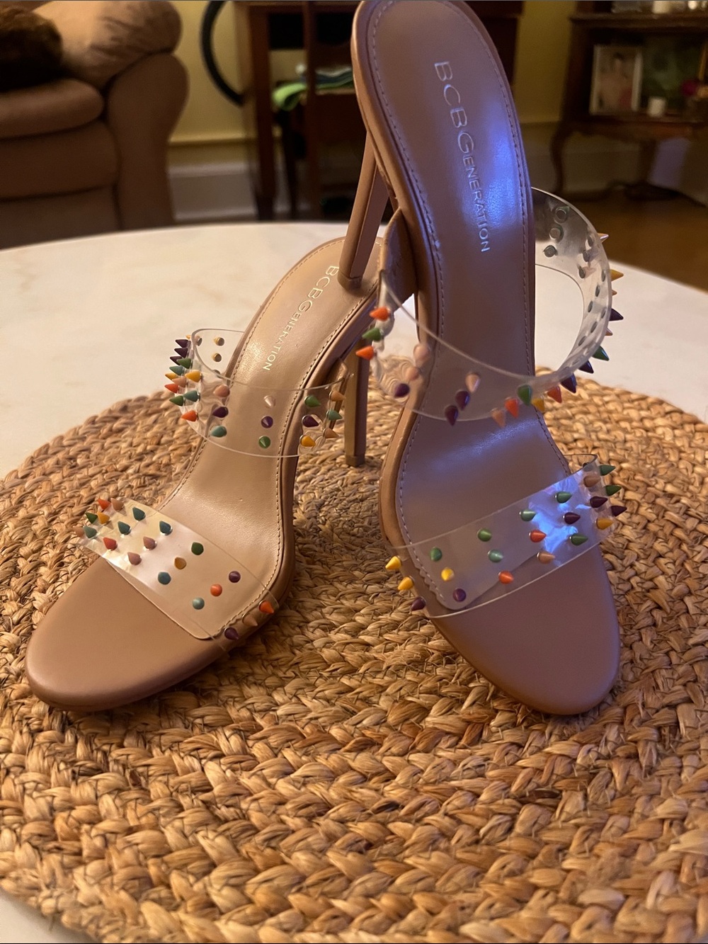 BCBGeneration  Nude High with Multicolor Studs